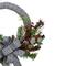 24" Black & White Houndstooth, Pine & Berry Wreath